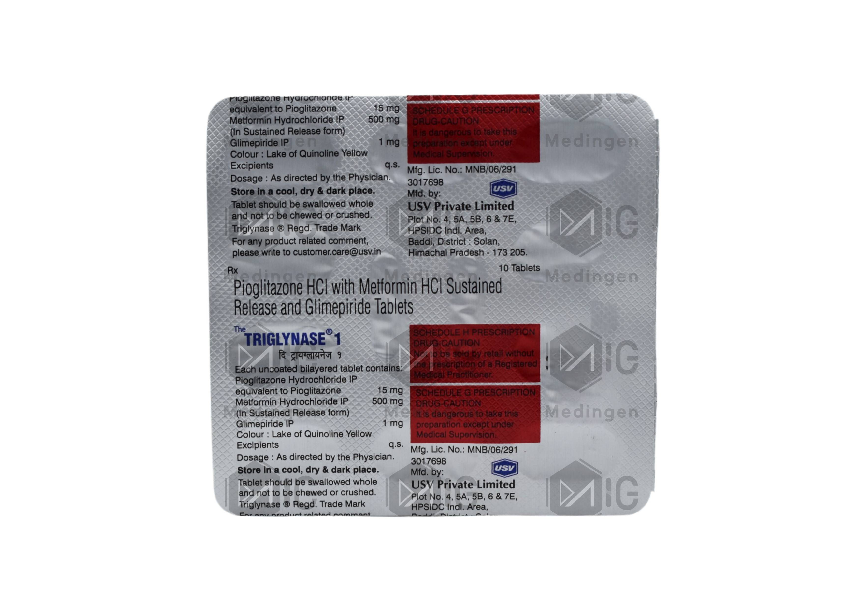 TRIGLYNASE 1MG
